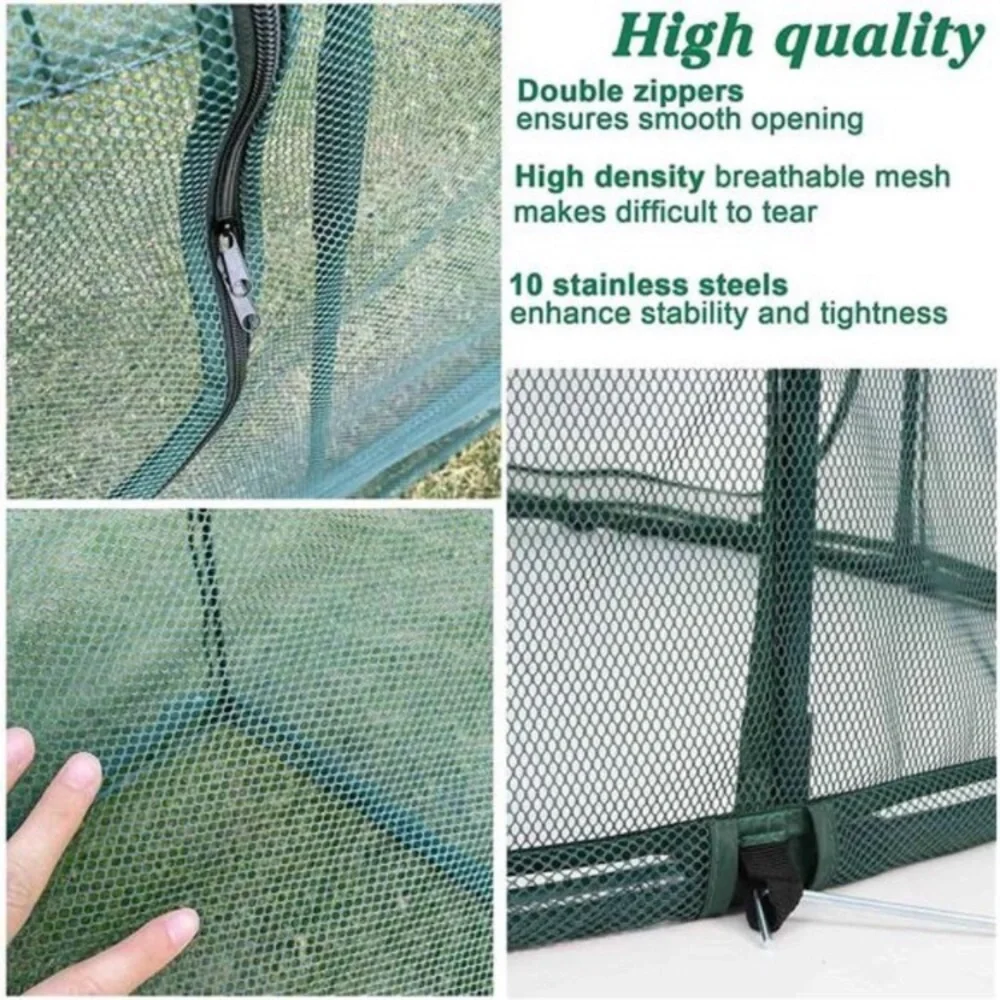Portable Chicken Run Hen Coop, Outdoor Gardening Net, Small Animals Enclosure